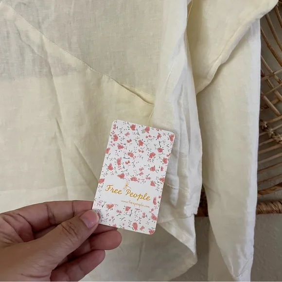 Free People Just Cruisin Pullover Top Blouse Ivory $98 Women's Sz‎ XS NWT B11 - Picture 8 of 12